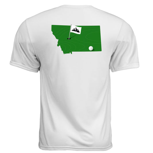 Your State Pride – Montana Golf Shirt – Moisture-Wicking Tee back design, Montana state pride golf shirt from Clubbage