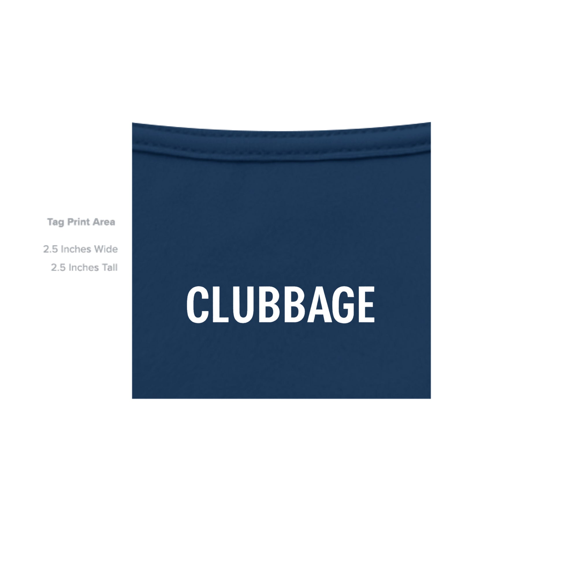tag print area for Navy Full Send Patriotic Golf Shirt – Moisture-Wicking Tee from Clubbage