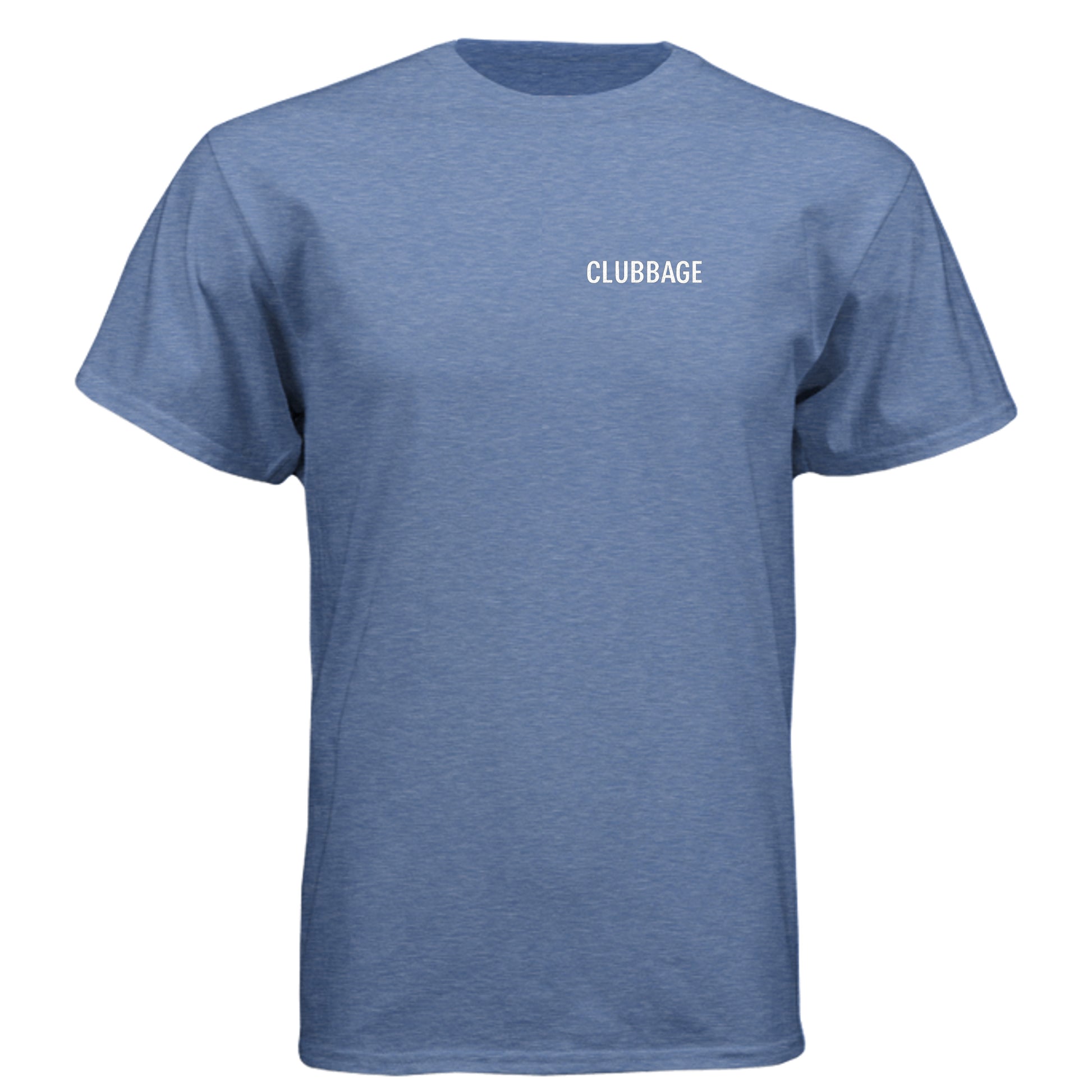 Navy Full Send Patriotic Golf Shirt – Soft Tri-Blend Tee front logo view from Clubbage