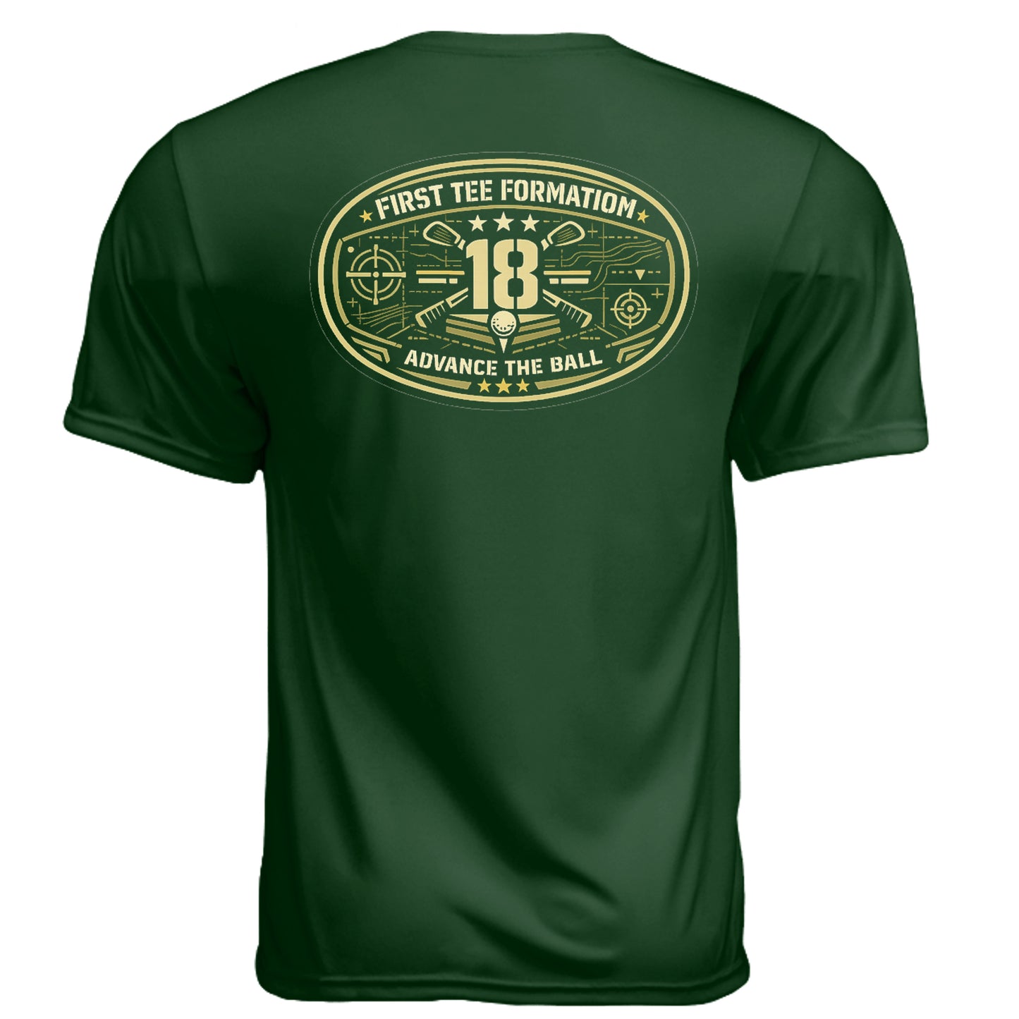Army Advance the Ball Patriotic Golf Shirt – Moisture-Wicking Tee back design from Clubbage