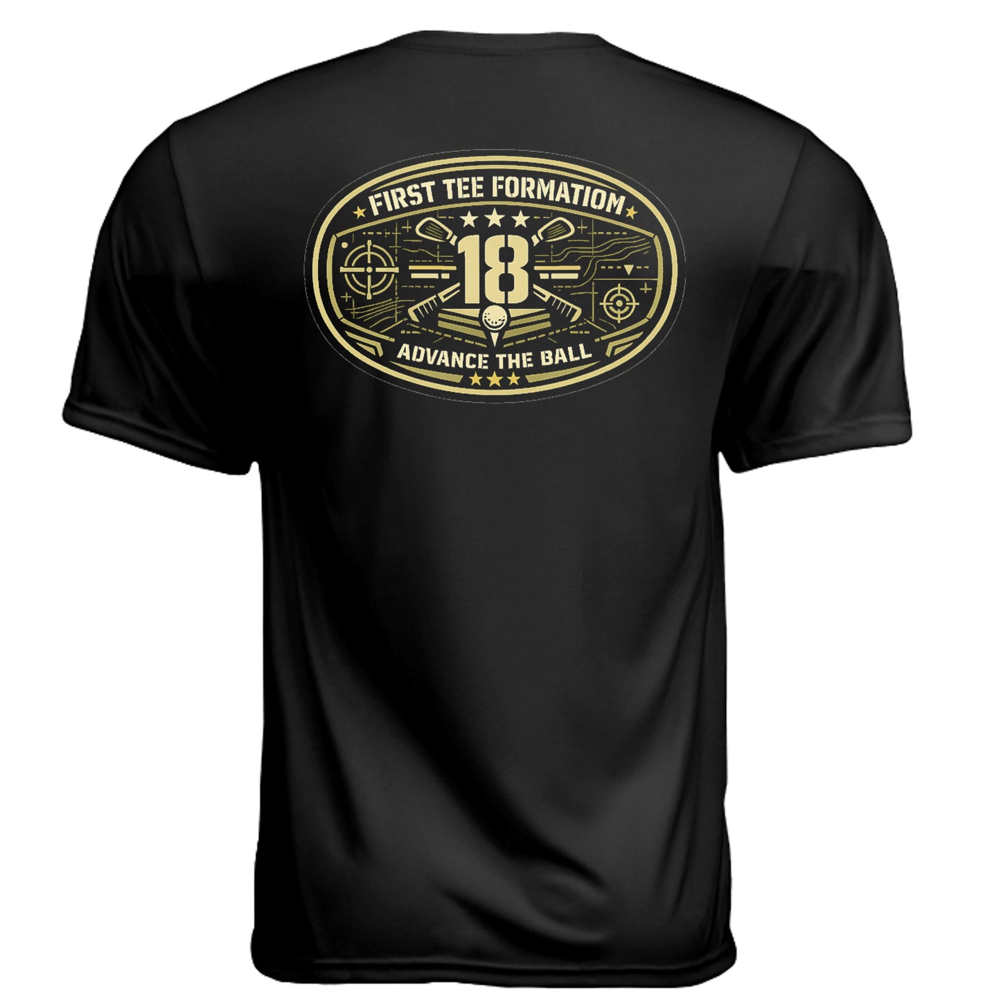 Army Advance the Ball Patriotic Golf Shirt – Moisture-Wicking Tee back design from Clubbage