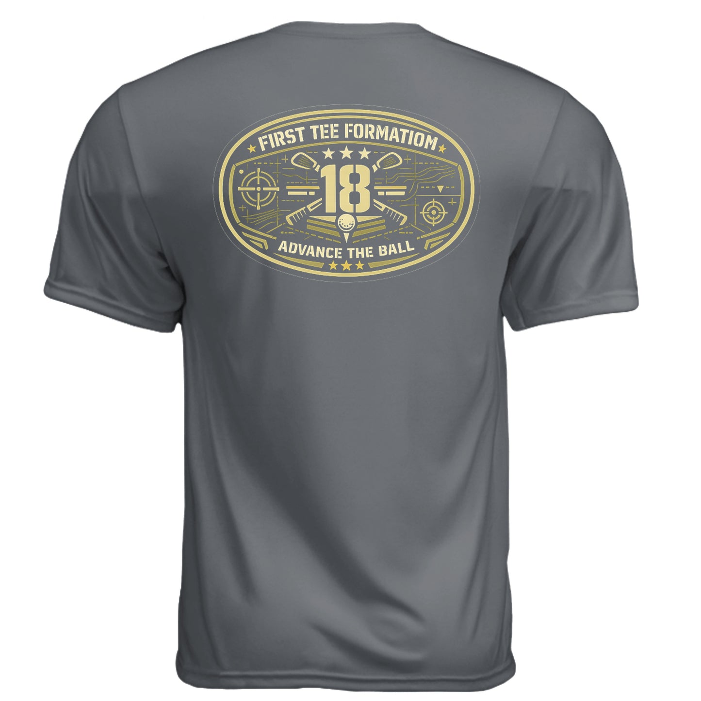 Army Advance the Ball Patriotic Golf Shirt – Moisture-Wicking Tee back design from Clubbage