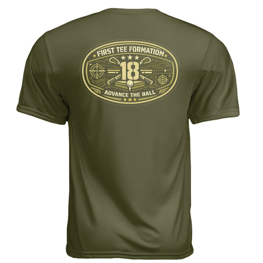 Army Advance the Ball Patriotic Golf Shirt – Moisture-Wicking Tee back design from Clubbage
