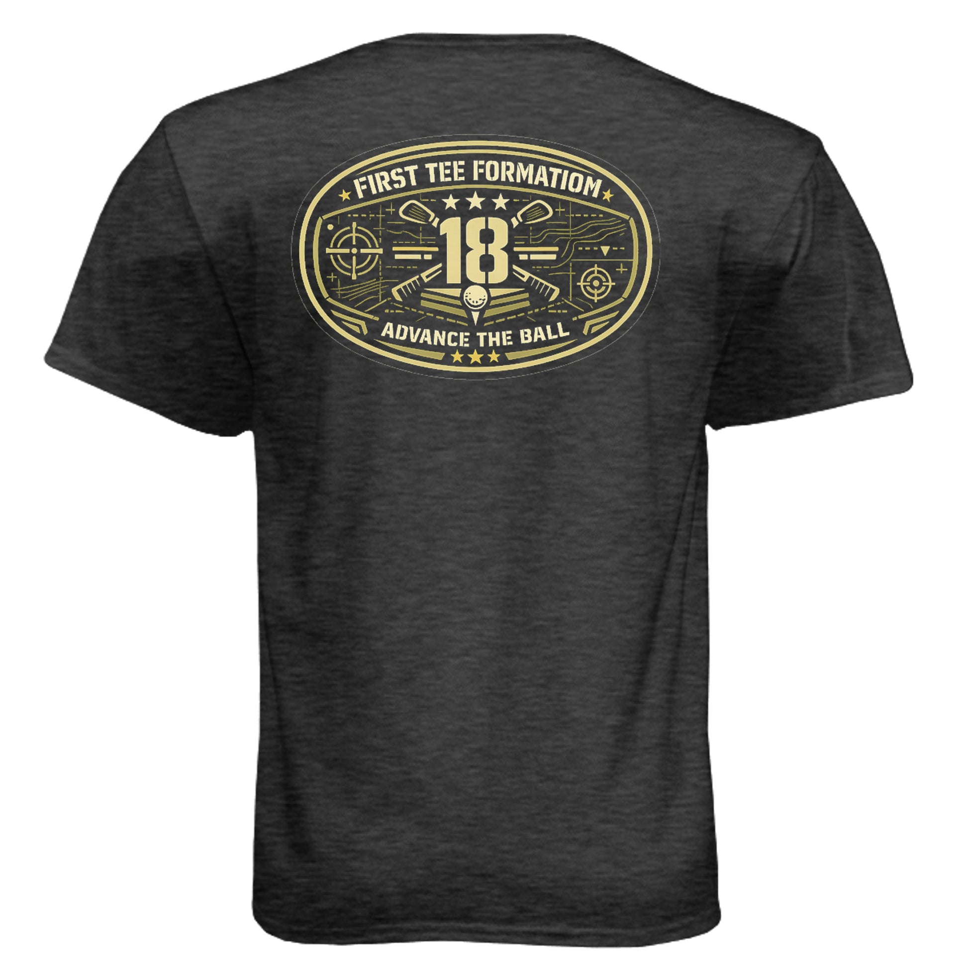 Army Advance the Ball Patriotic Golf Shirt – Soft Tri-Blend Tee back design from Clubbage