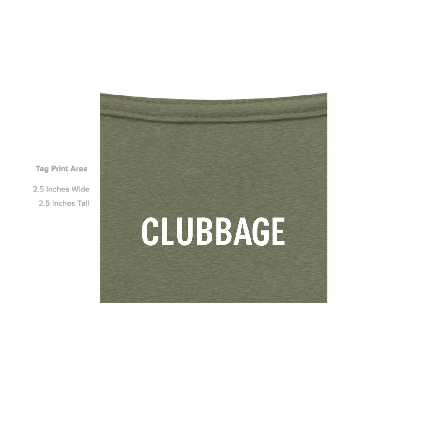 tag print area for Army Advance the Ball Patriotic Golf Shirt – Soft Tri-Blend Tee from Clubbage