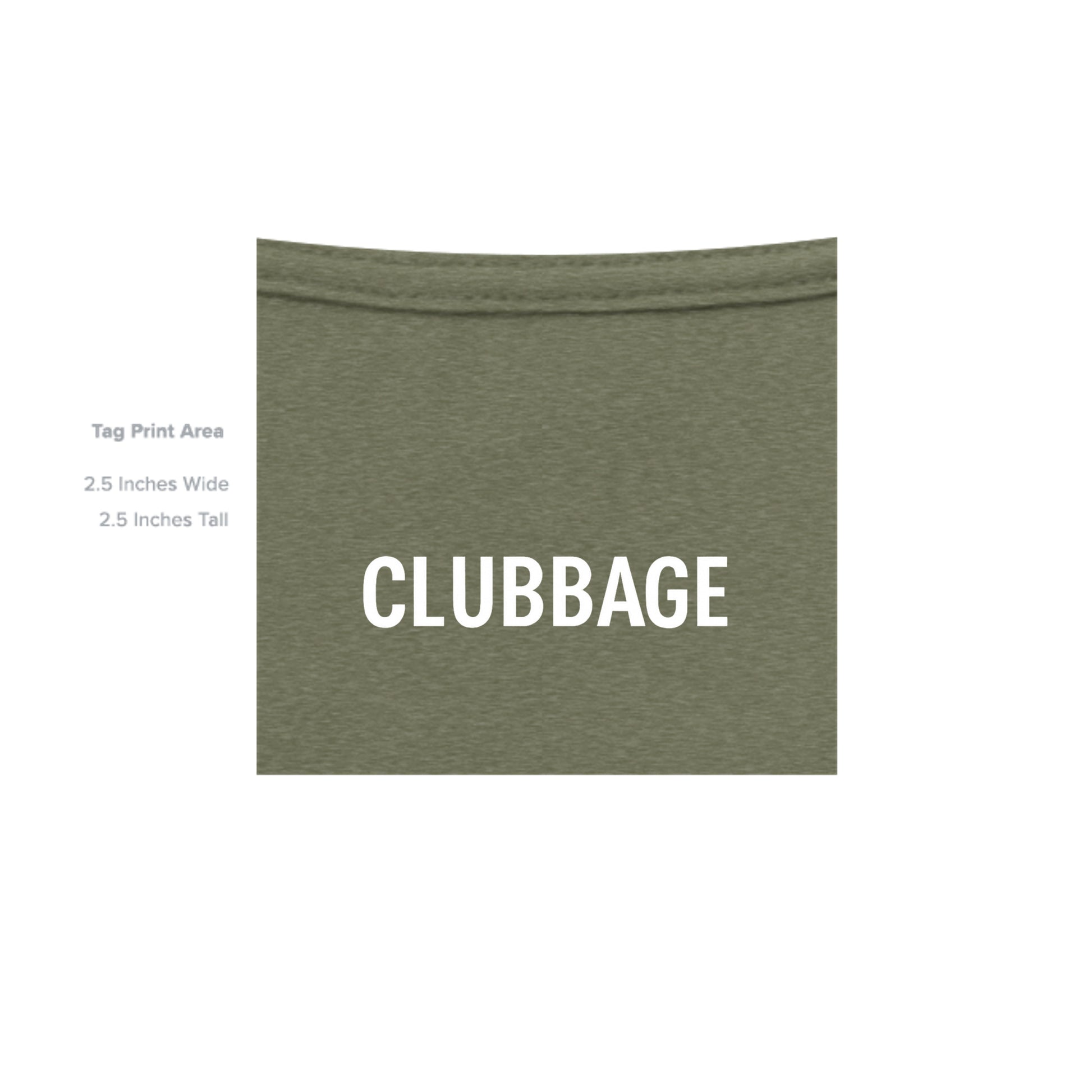 tag print area for Army Advance the Ball Patriotic Golf Shirt – Soft Tri-Blend Tee from Clubbage
