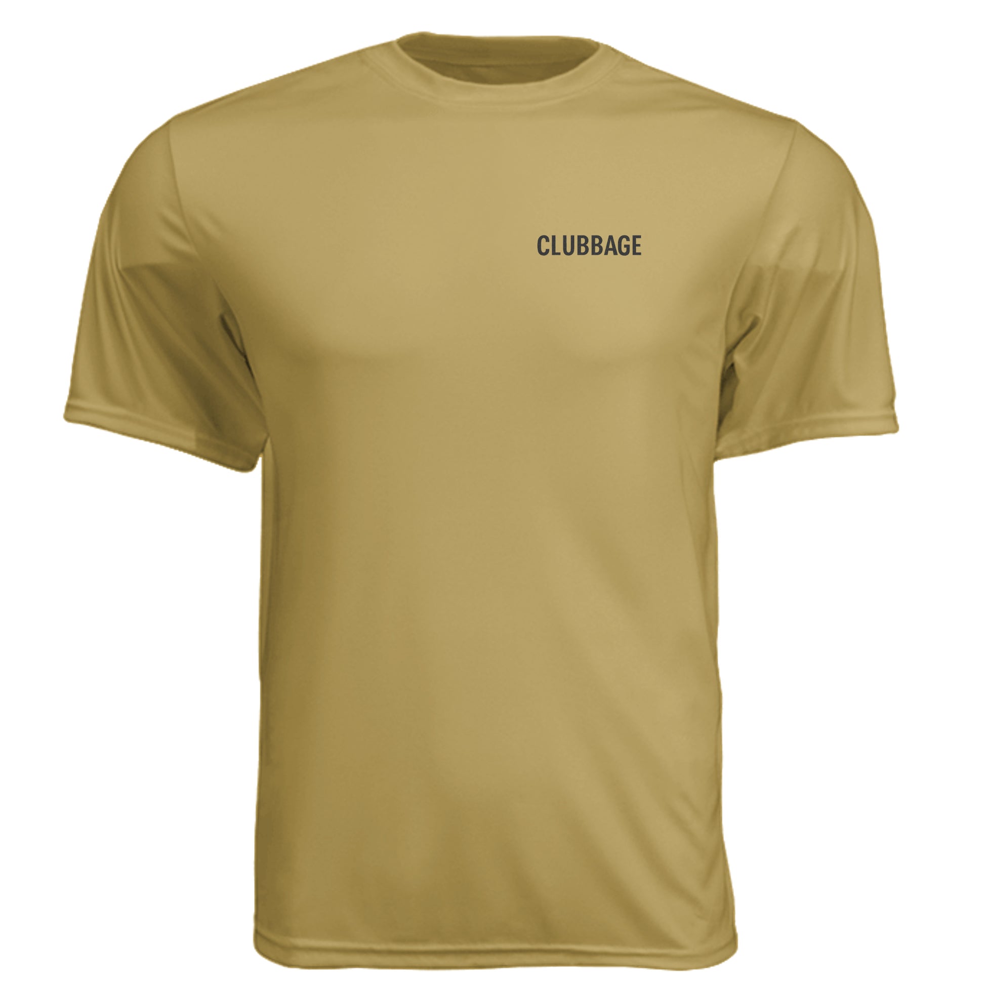 Golf but Coffee First Funny Golf Shirt – Moisture-Wicking Tee front logo view from Clubbage