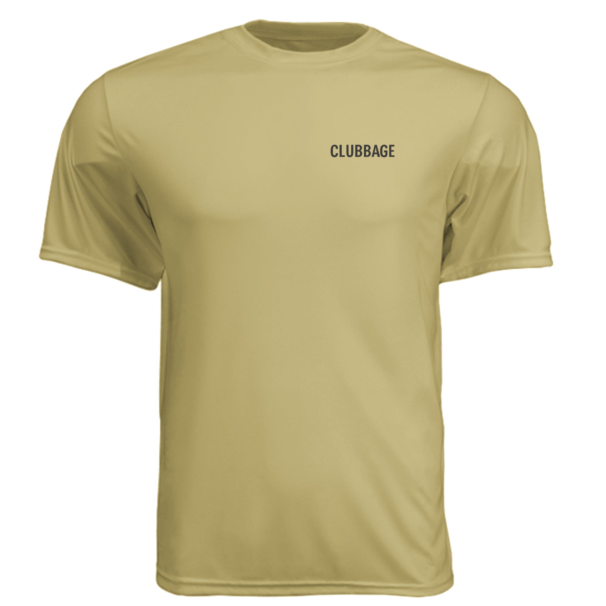 Golf but Coffee First Funny Golf Shirt – Moisture-Wicking Tee front logo view from Clubbage