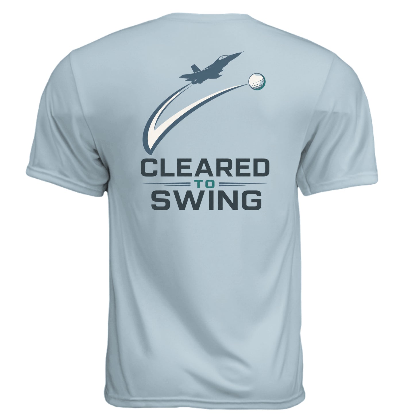 Air Force Cleared to Swing Air Force Golf Shirt – Moisture-Wicking Tee back design from Clubbage