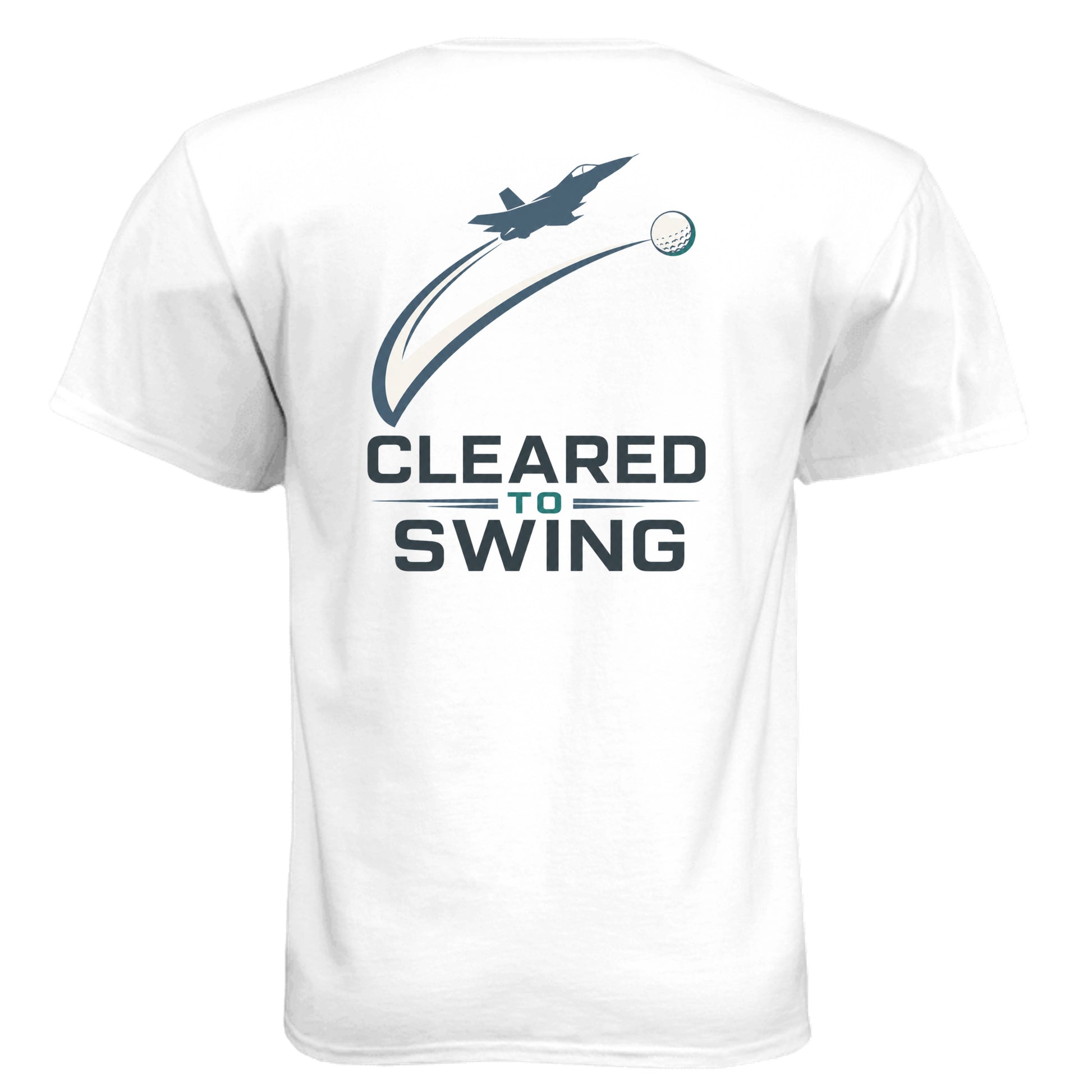 Air Force Cleared to Swing Air Force Golf Shirt – Soft Tri-Blend Tee back design from Clubbage