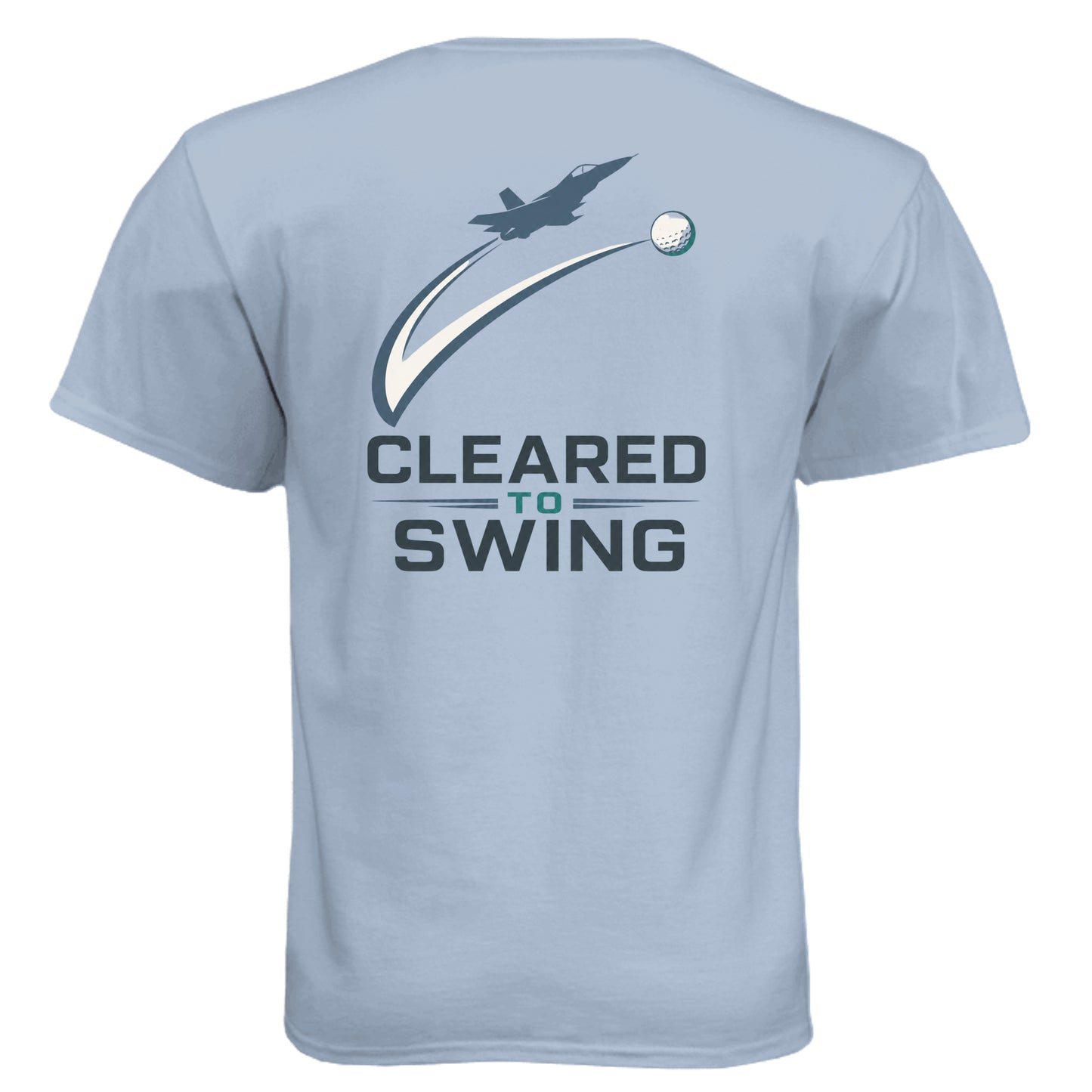 Air Force Cleared to Swing Air Force Golf Shirt – Soft Tri-Blend Tee back design from Clubbage