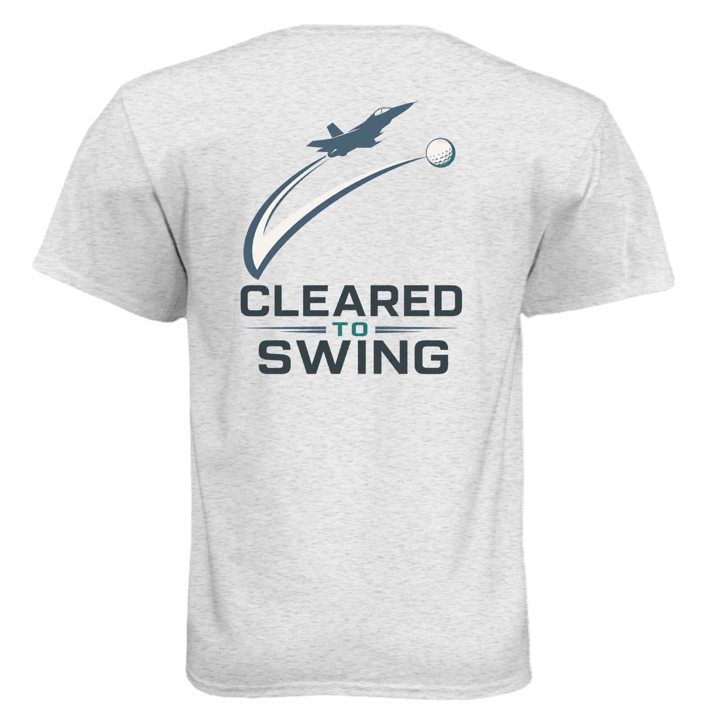 Air Force Cleared to Swing Air Force Golf Shirt – Soft Tri-Blend Tee back design from Clubbage