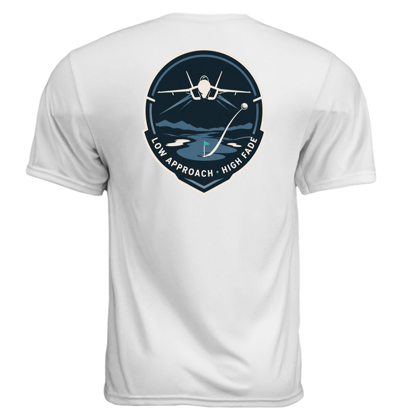 Air Force Low Approach High Fade Air Force Golf Shirt – Moisture-Wicking Tee back design from Clubbage
