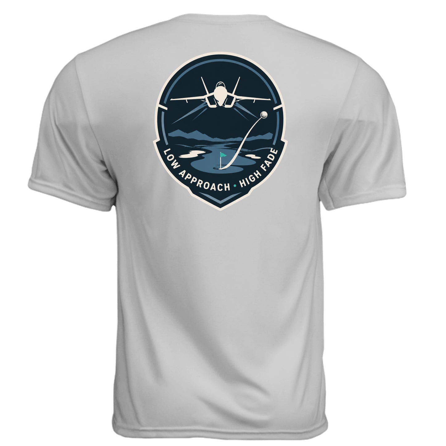 Air Force Low Approach High Fade Air Force Golf Shirt – Moisture-Wicking Tee back design from Clubbage