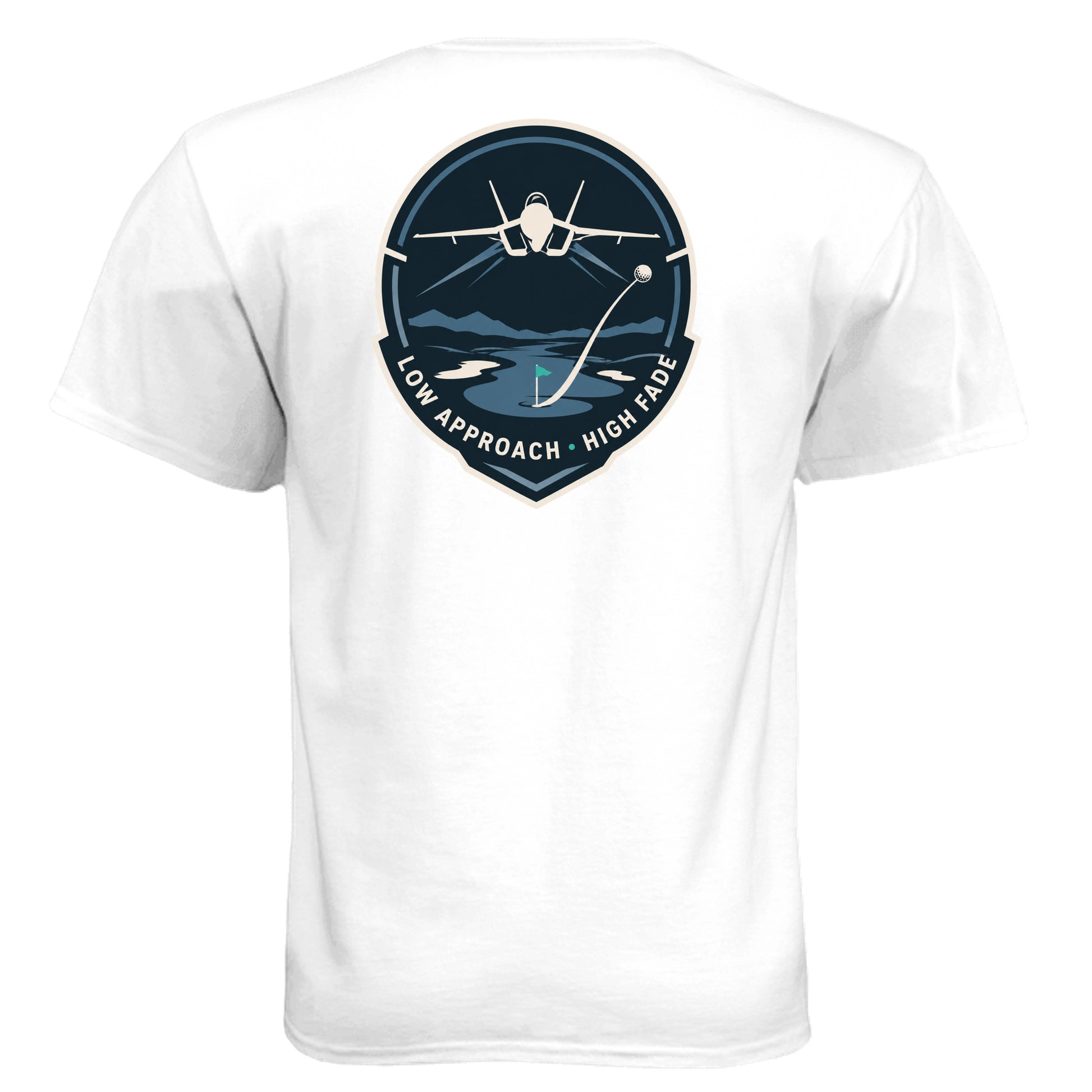 Air Force Low Approach High Fade Air Force Golf Shirt – Soft Tri-Blend Tee back design from Clubbage