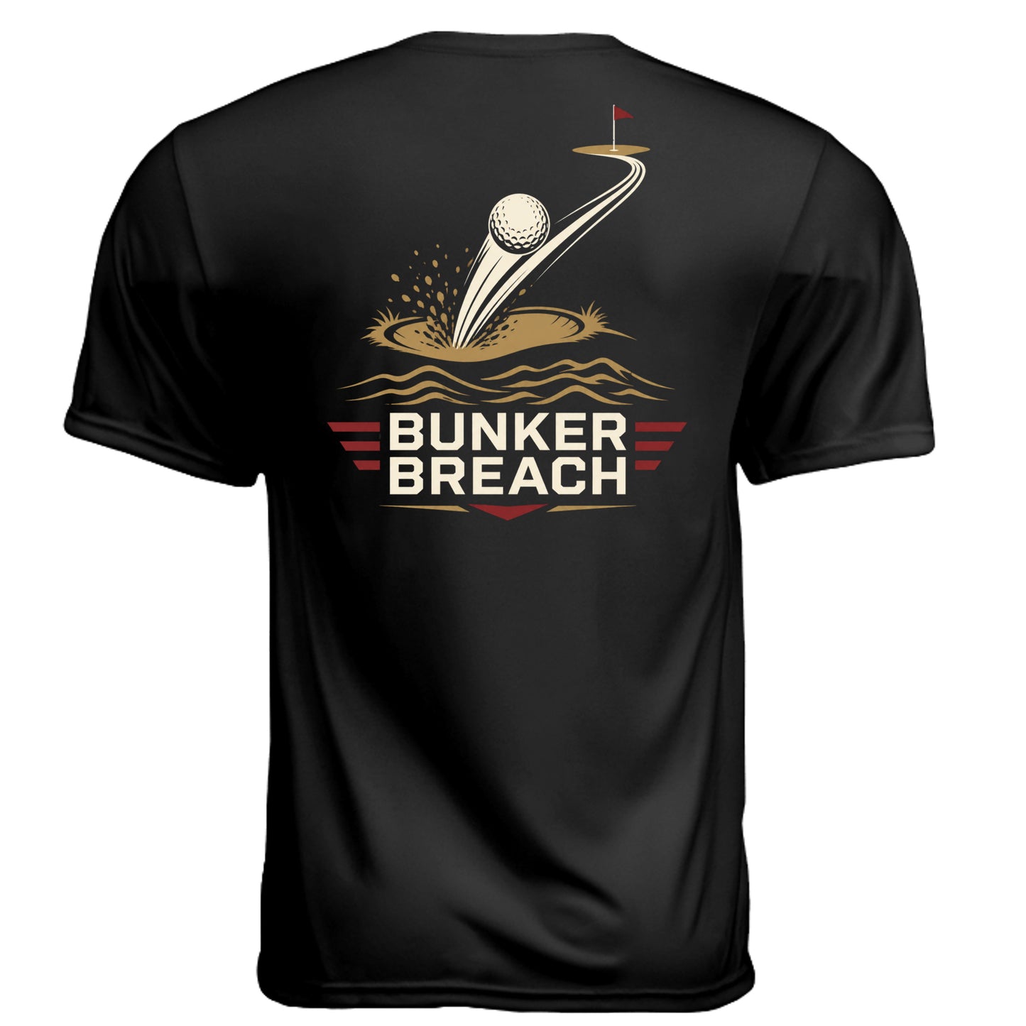 Marine Bunker Breach Patriotic Golf Shirt – Moisture-Wicking Tee back design from Clubbage