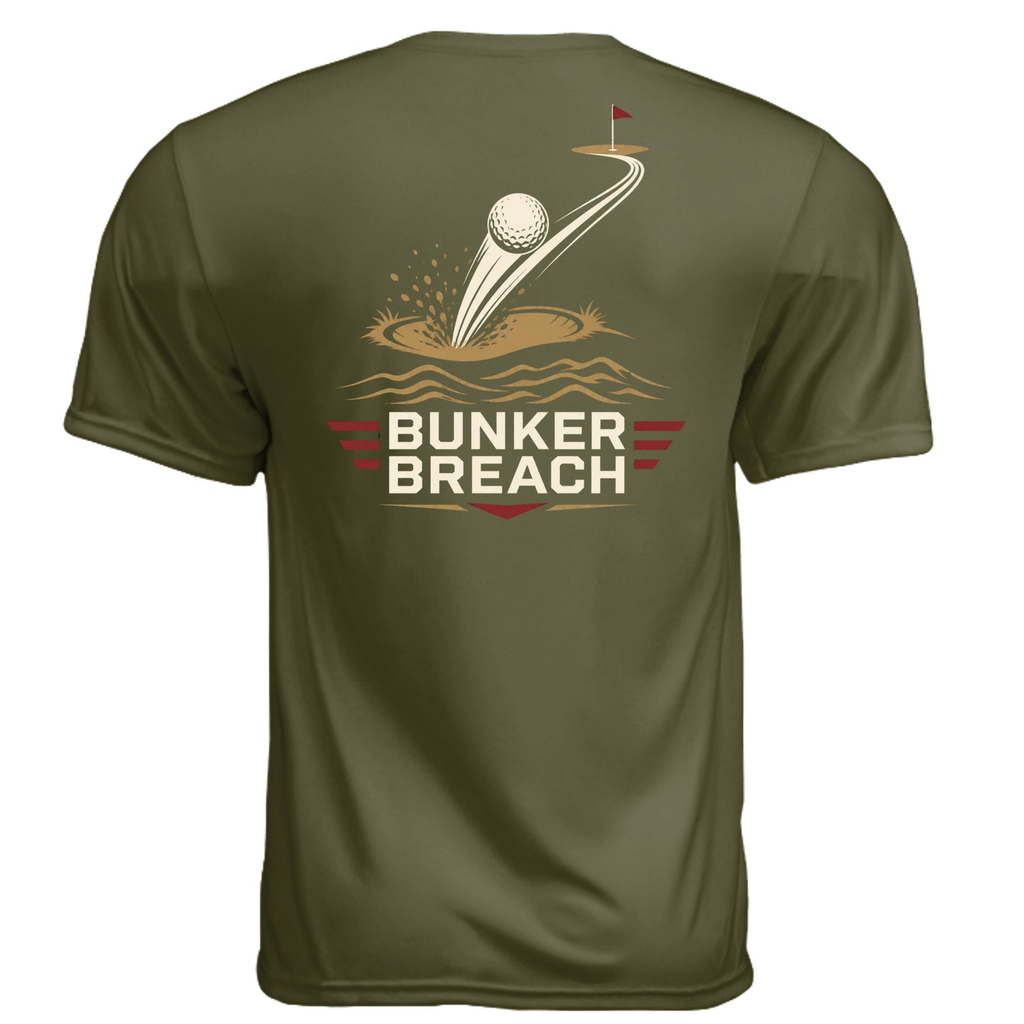 Marine Bunker Breach Patriotic Golf Shirt – Moisture-Wicking Tee back design from Clubbage