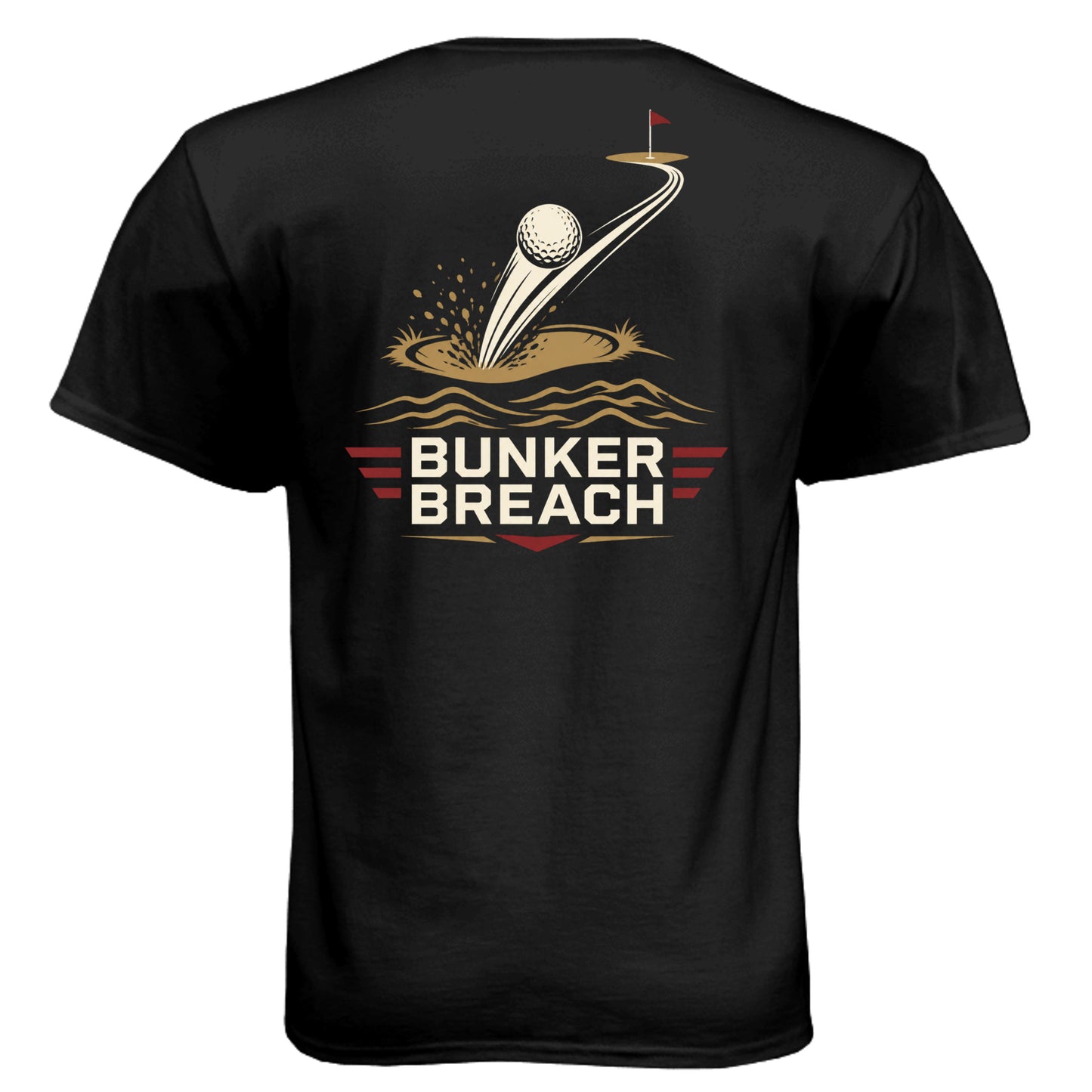 Marine Bunker Breach Patriotic Golf Shirt – Soft Tri-Blend Tee back design from Clubbage