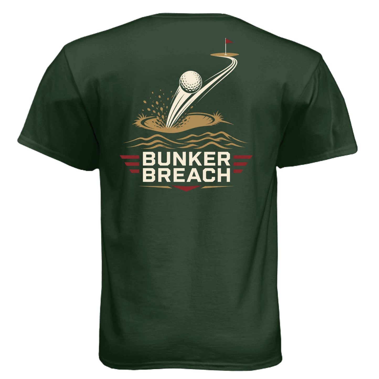 Marine Bunker Breach Patriotic Golf Shirt – Soft Tri-Blend Tee back design from Clubbage