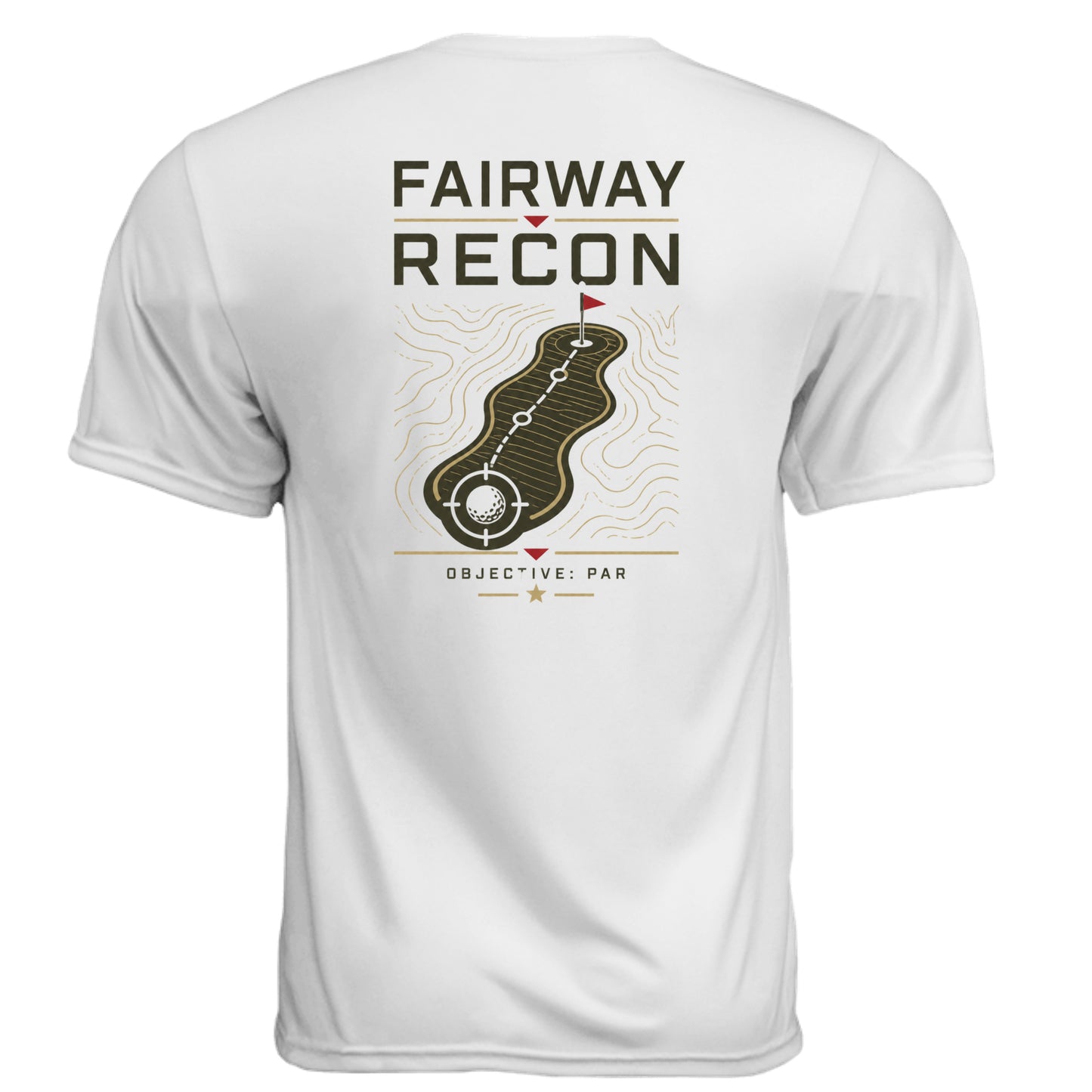 Marine Fairway Recon Patriotic Golf Shirt – Moisture-Wicking Tee back design from Clubbage
