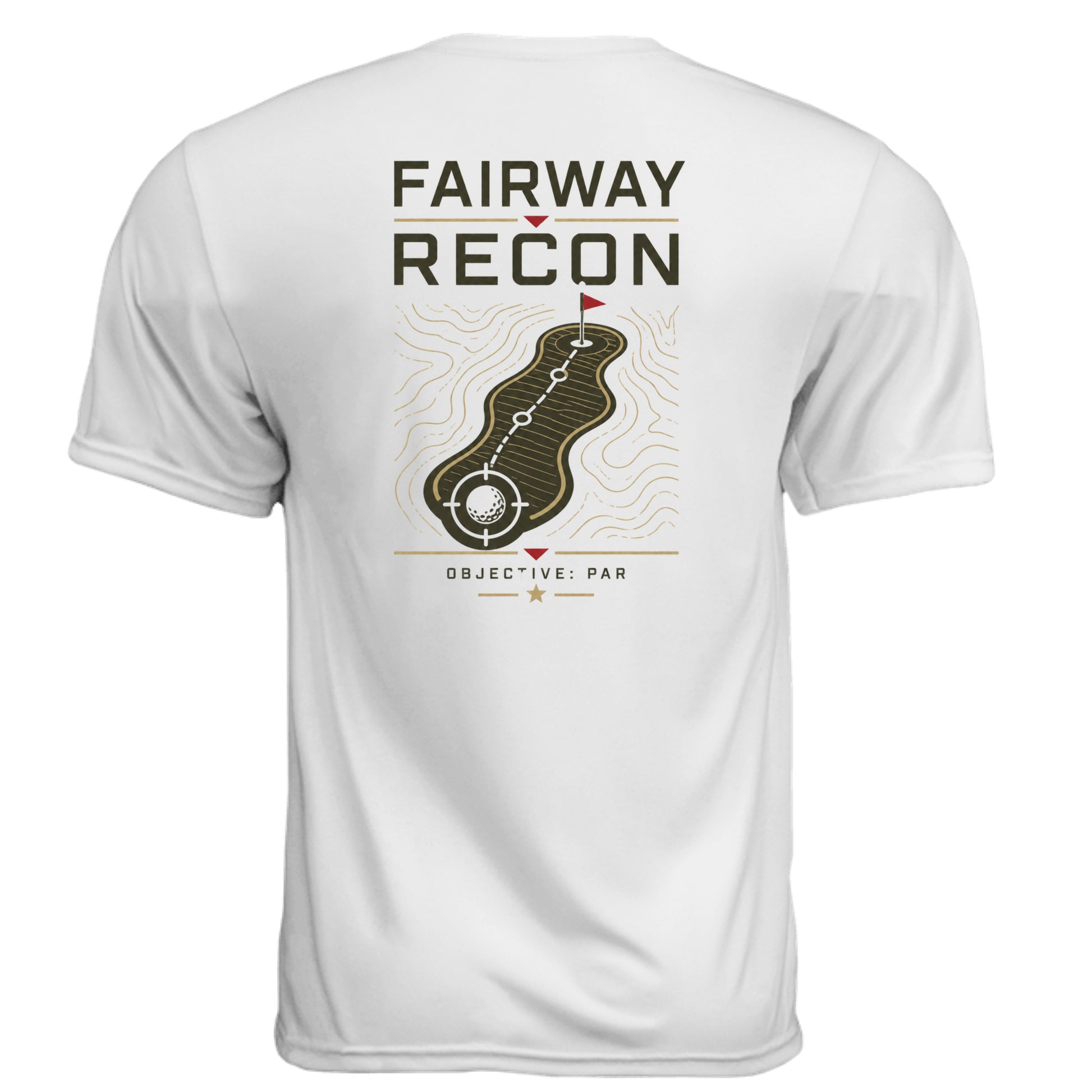 Marine Fairway Recon Patriotic Golf Shirt – Moisture-Wicking Tee back design from Clubbage