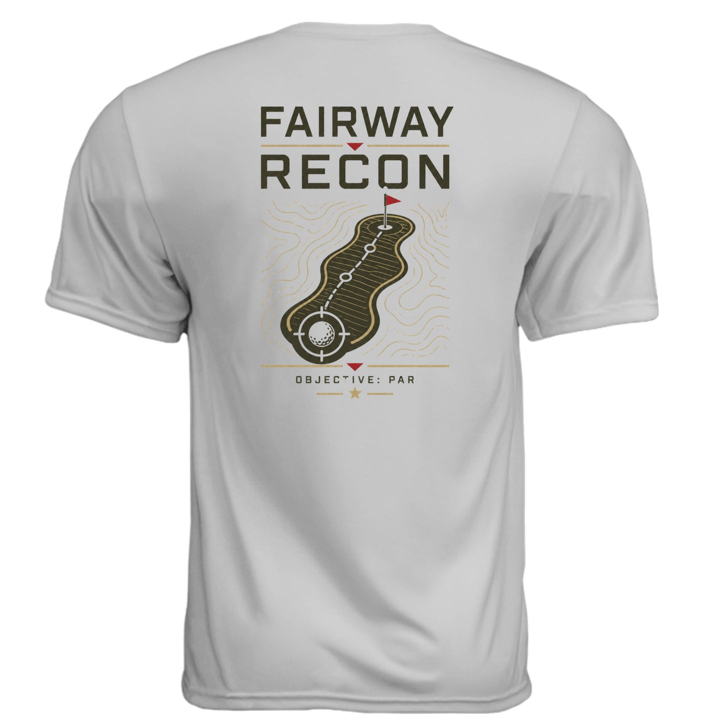 Marine Fairway Recon Patriotic Golf Shirt – Moisture-Wicking Tee back design from Clubbage