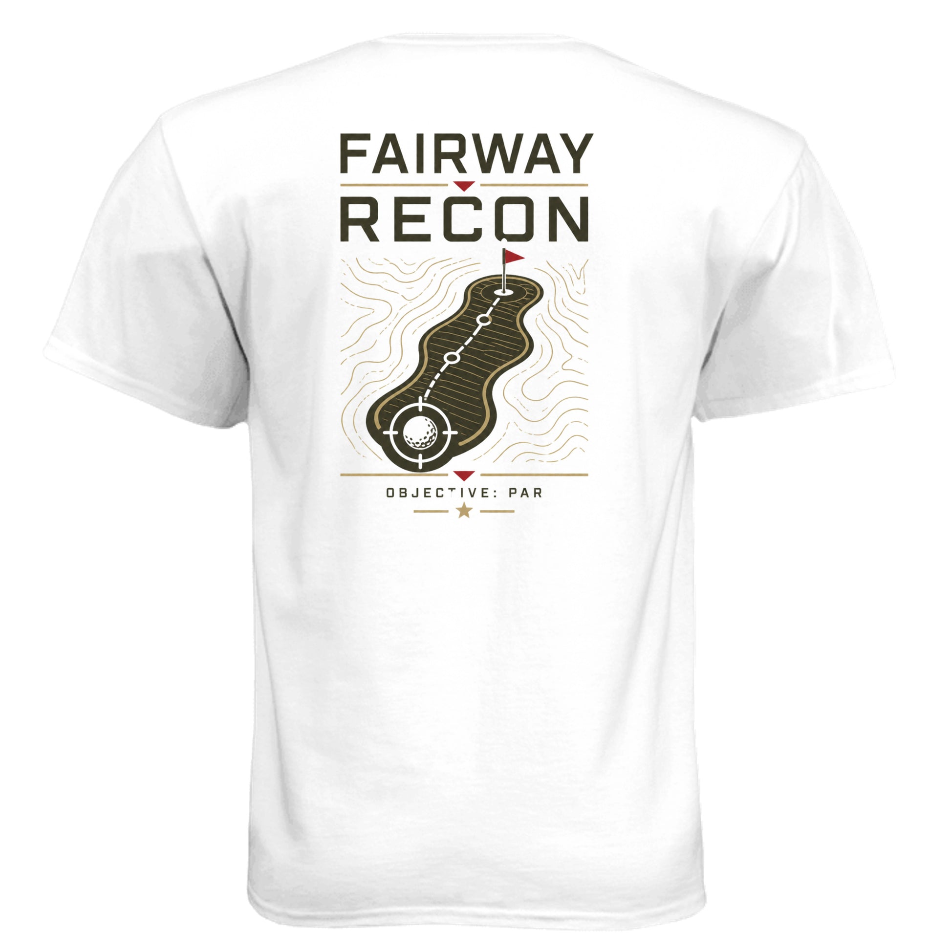 Marine Fairway Recon Patriotic Golf Shirt – Soft Tri-Blend Tee back design from Clubbage