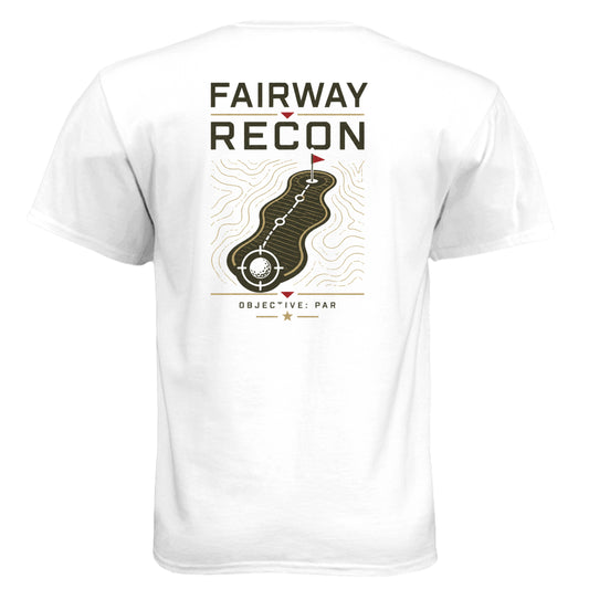 Marine Fairway Recon Patriotic Golf Shirt – Soft Tri-Blend Tee back design from Clubbage