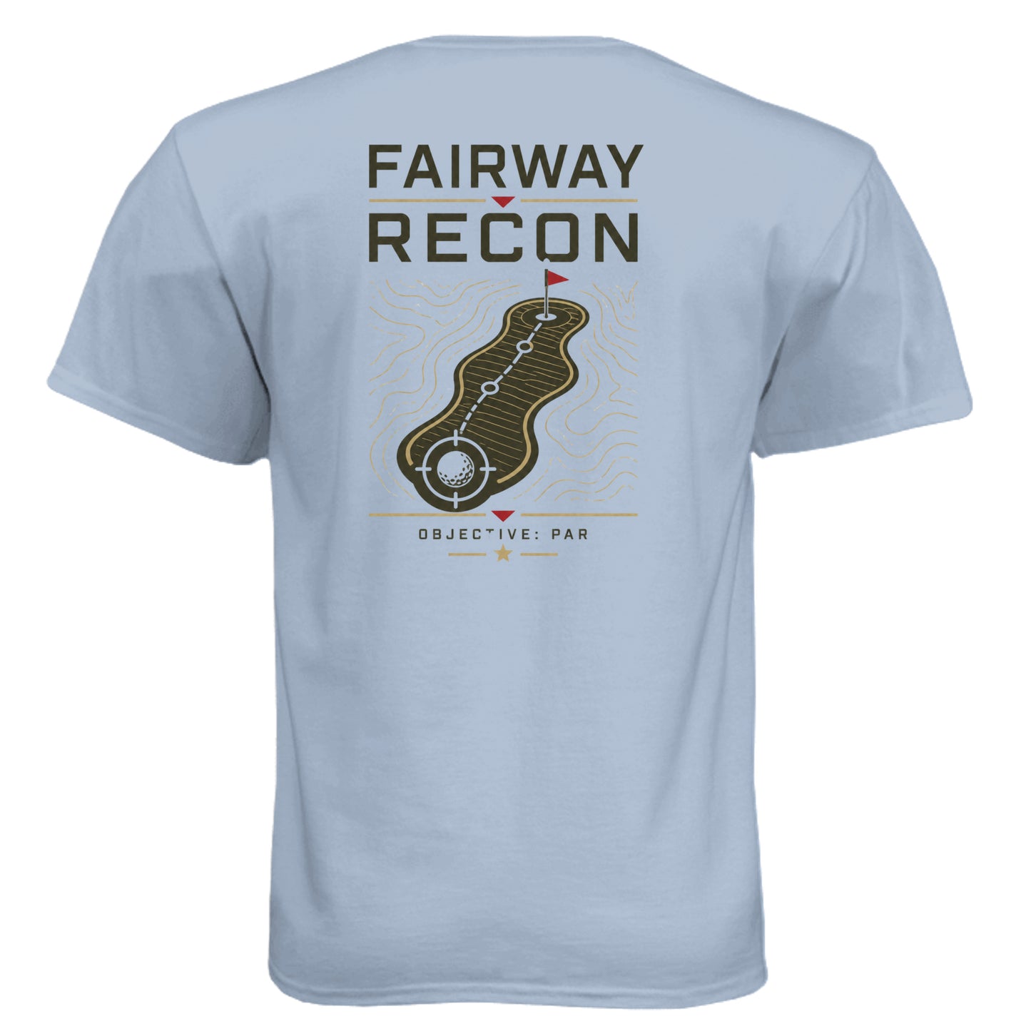 Marine Fairway Recon Patriotic Golf Shirt – Soft Tri-Blend Tee back design from Clubbage