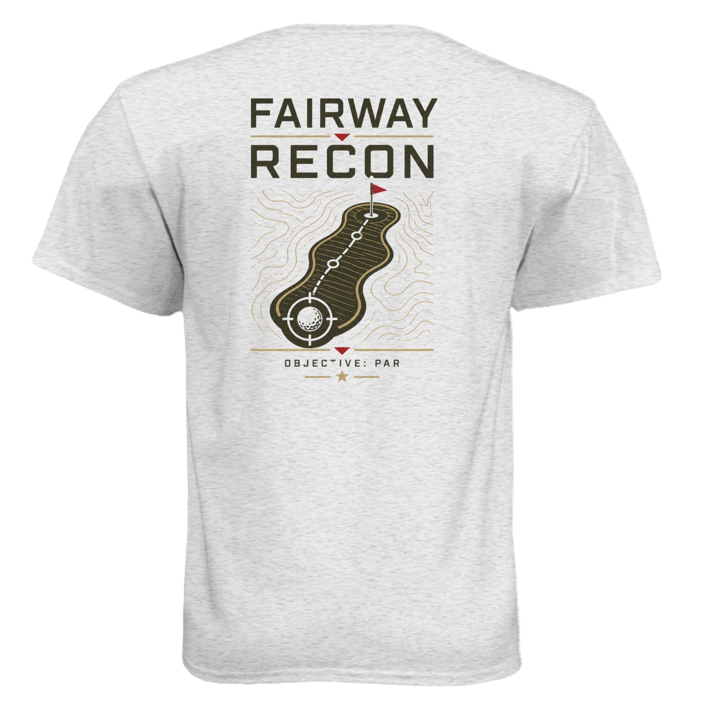 Marine Fairway Recon Patriotic Golf Shirt – Soft Tri-Blend Tee back design from Clubbage