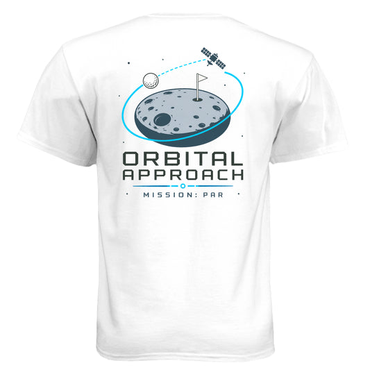 Orbital Approach Space Force Golf Shirt – Soft Tri-Blend Tee back design from Clubbage