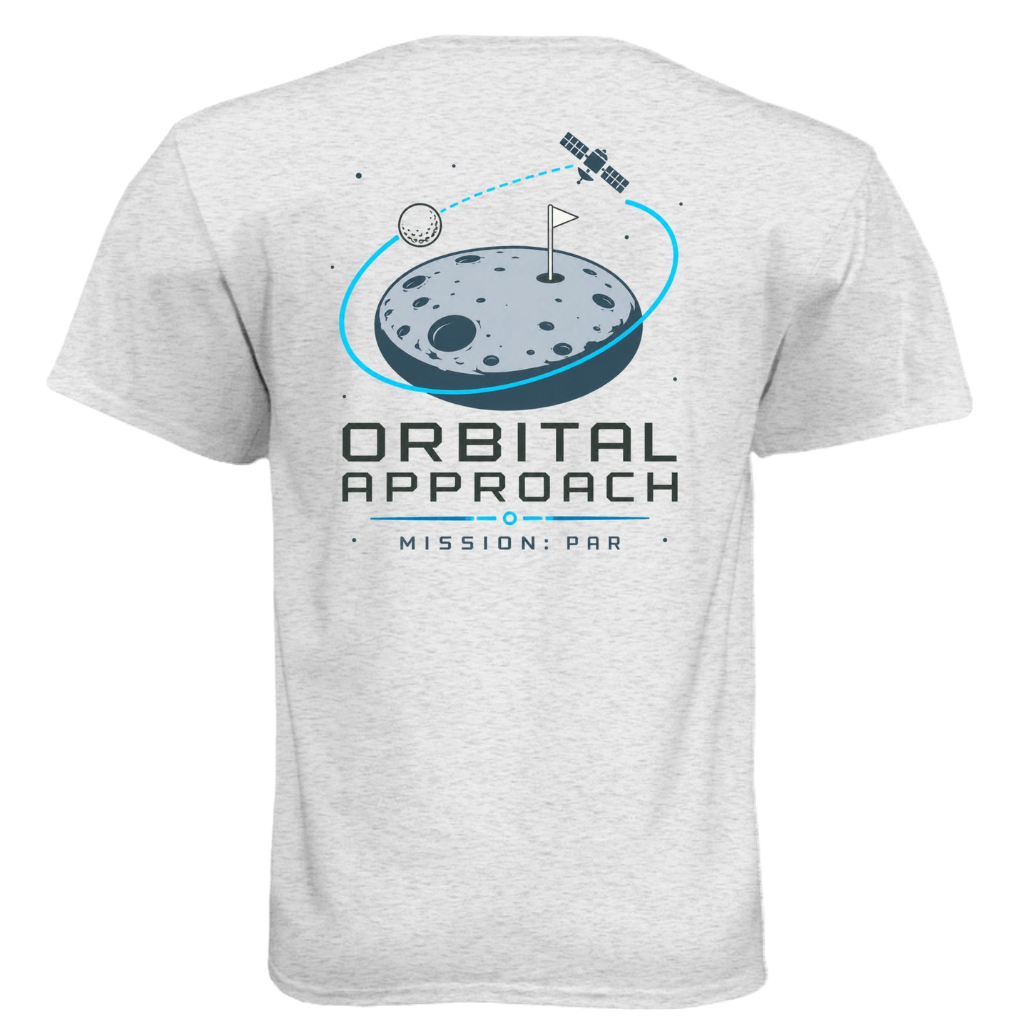 Orbital Approach Space Force Golf Shirt – Soft Tri-Blend Tee back design from Clubbage