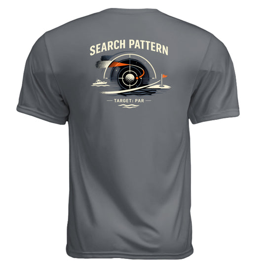 Search Pattern Coast Guard Golf Shirt – Moisture-Wicking Tee back design from Clubbage