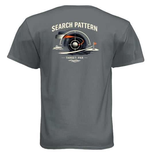 Search Pattern Coast Guard Golf Shirt – Soft Tri-Blend Tee back design from Clubbage