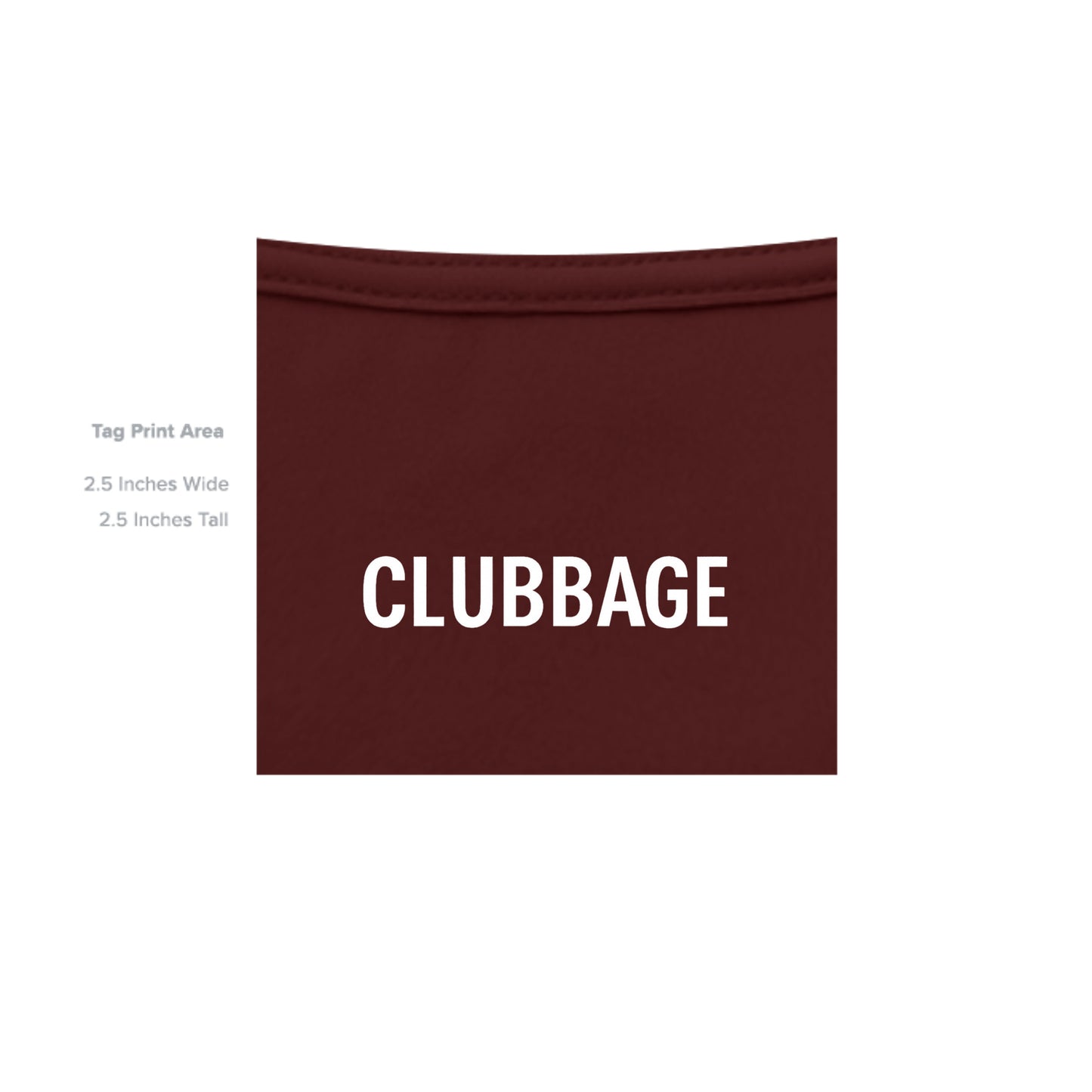 tag print area for Search Pattern Coast Guard Golf Shirt – Soft Tri-Blend Tee from Clubbage