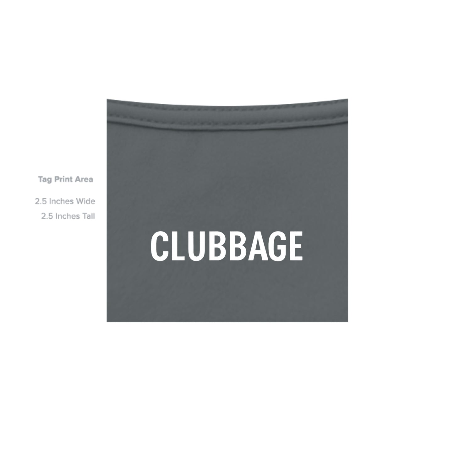 tag print area for Search Pattern Coast Guard Golf Shirt – Soft Tri-Blend Tee from Clubbage