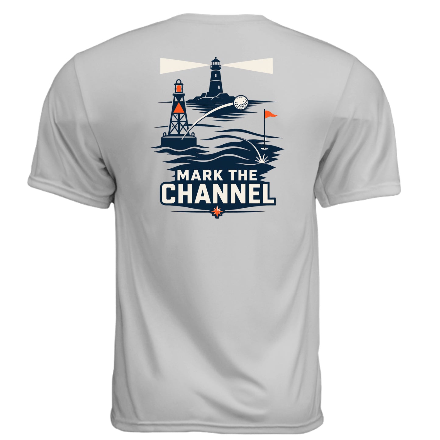 Mark the Channel Coast Guard Golf Shirt – Moisture-Wicking Tee back design from Clubbage
