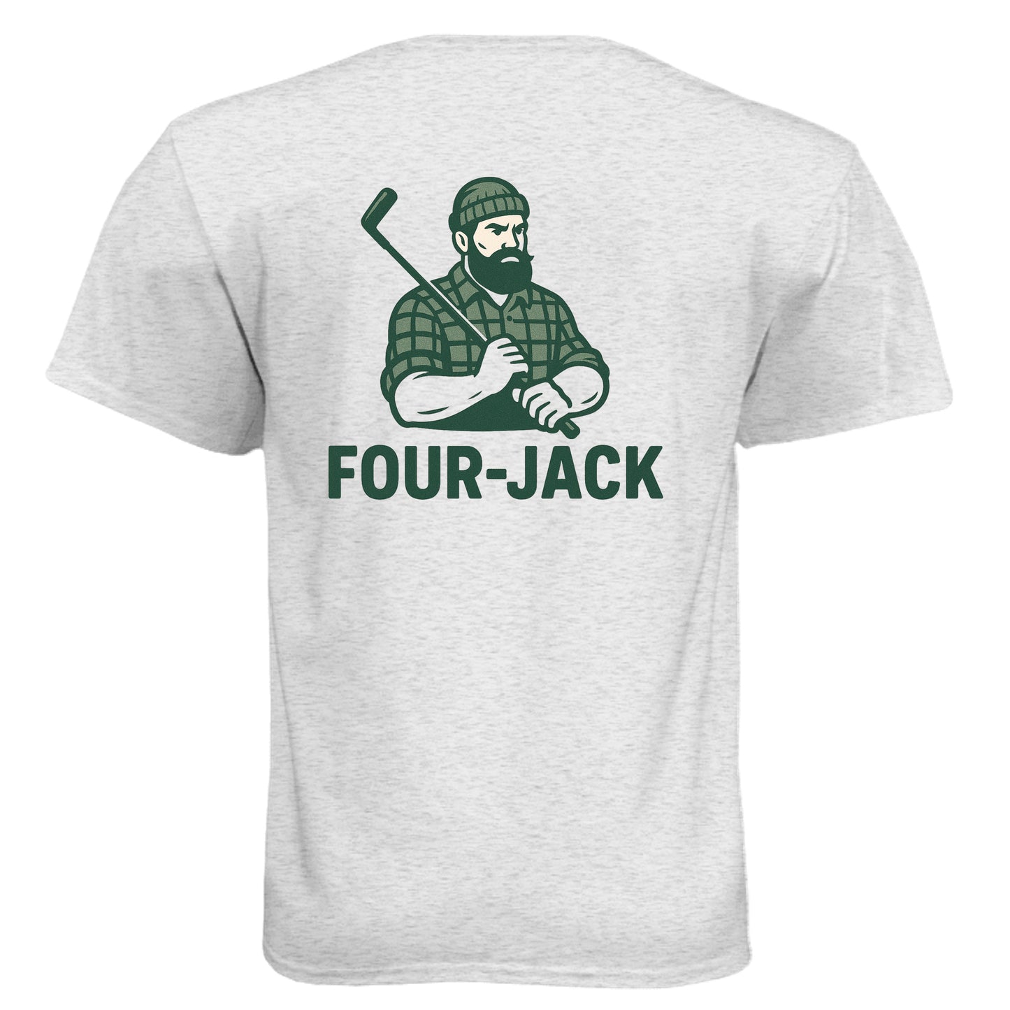 4 Jack Funny Golf Shirt – Soft Tri-Blend Tee - Clubbage - Heather White 4 Jack Funny Golf Shirt – Soft Tri