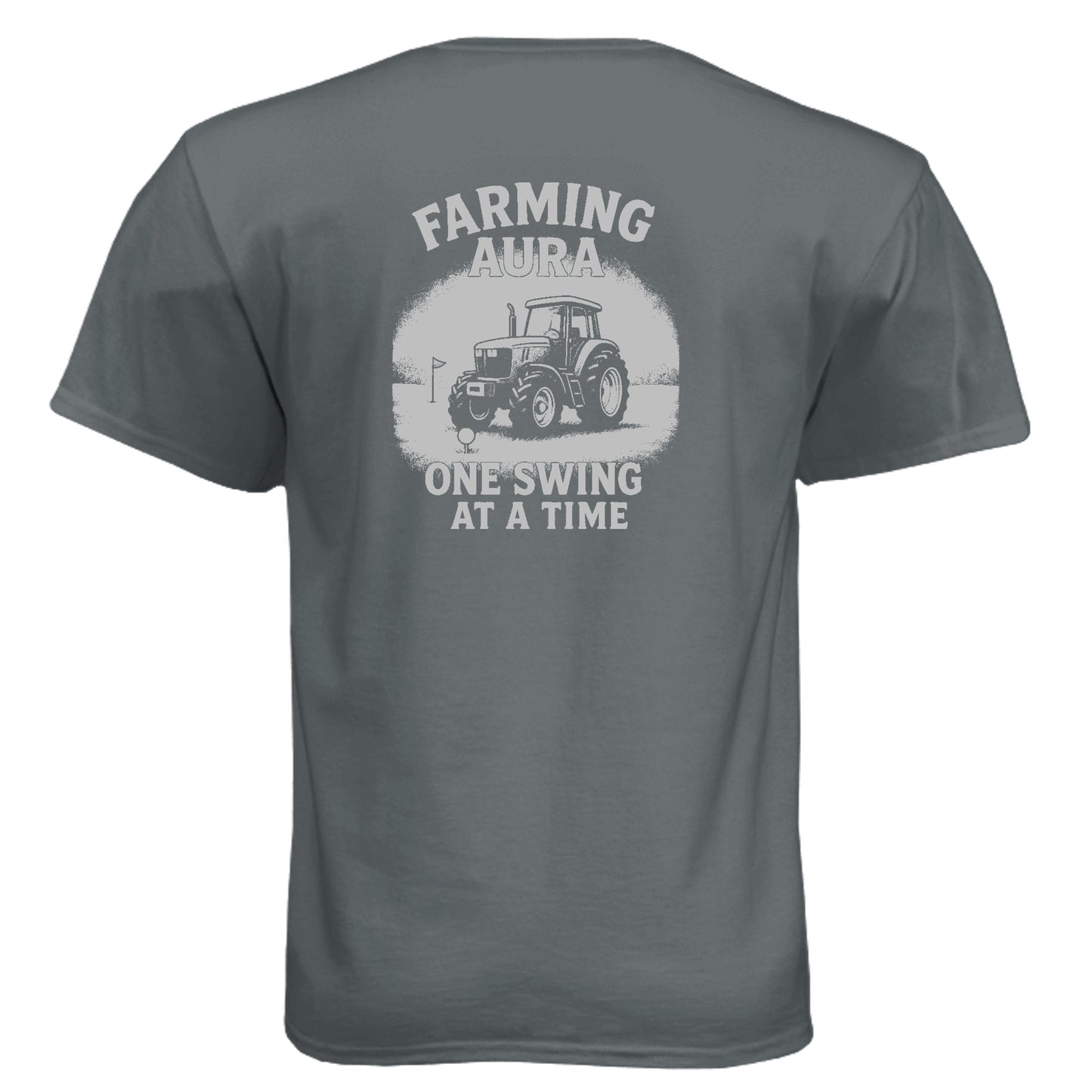 Aura Funny Golf Shirt – Soft Tri-Blend Tee - Clubbage - Vintage Heavy Metal Back