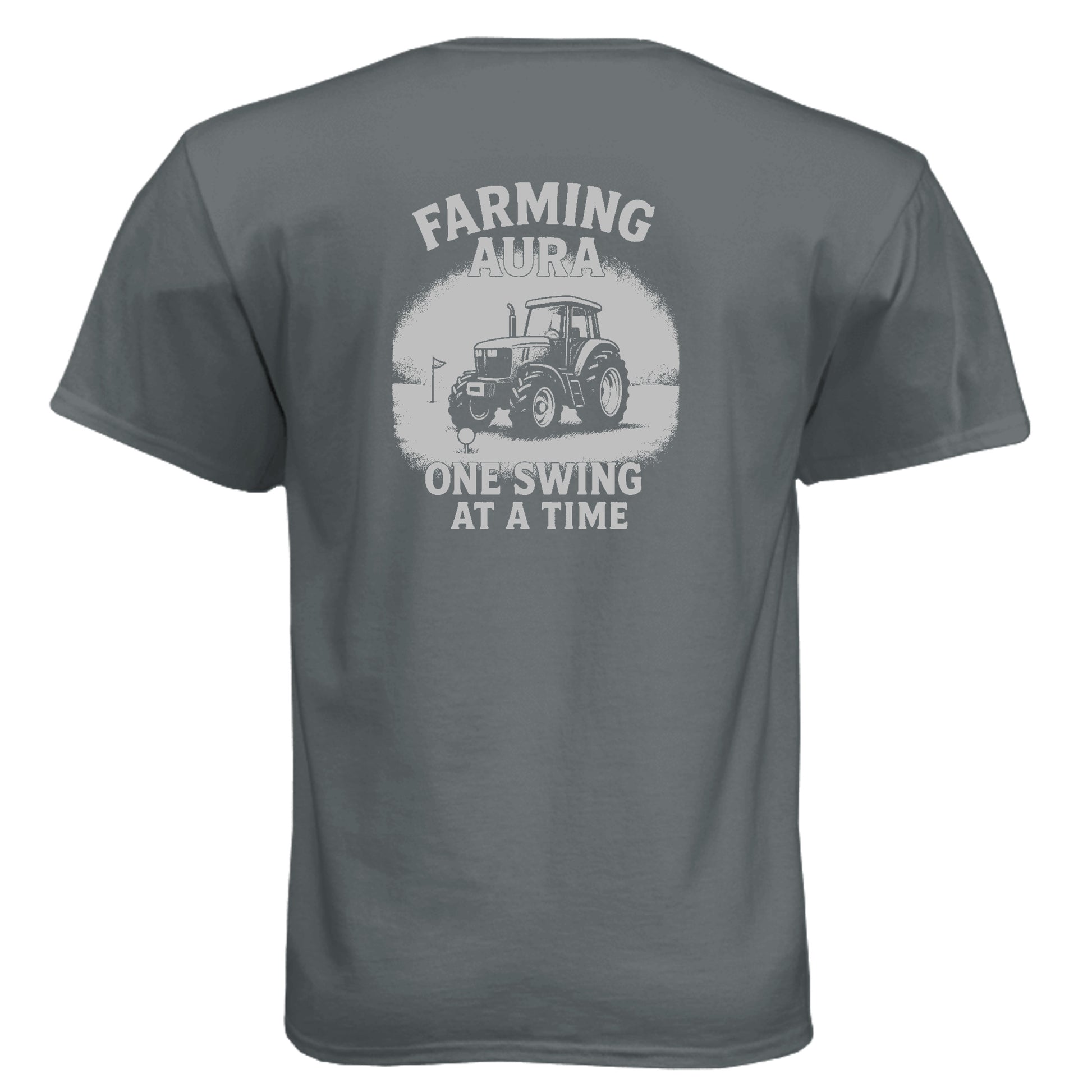 Aura Funny Golf Shirt – Soft Tri-Blend Tee - Clubbage - Vintage Heavy Metal Back