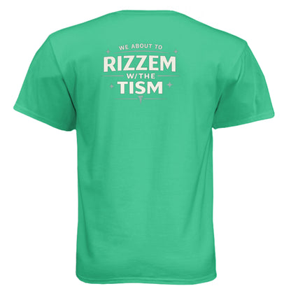 Rizzem With the Tism Mature Golf Humor Shirt – Moisture-Wicking Tee - Clubbage - Envy Back