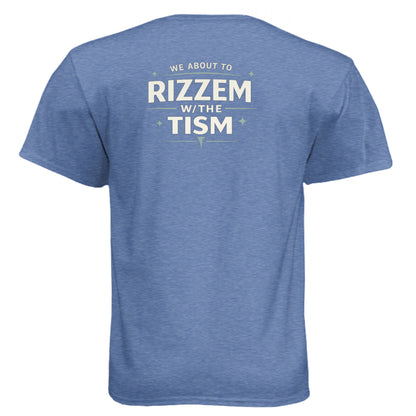 Rizzem With the Tism Mature Golf Humor Shirt – Moisture-Wicking Tee - Clubbage - Vintage Royal Back