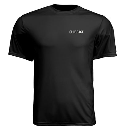 Welcome to the Shit Show Mature Golf Humor Shirt – Moisture-Wicking Tee - Clubbage - Black Front