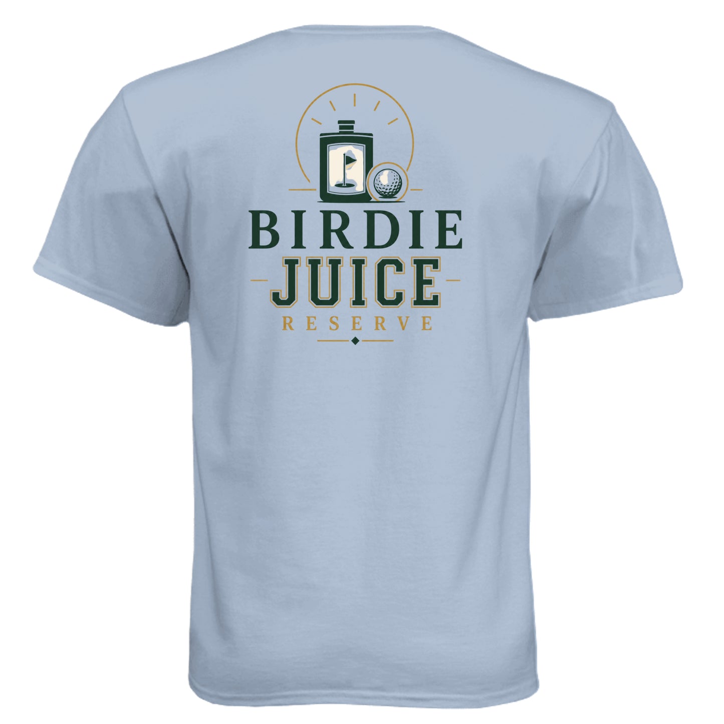 Birdie Juice Reserve Beer Golf Shirt – Soft Tri-Blend Tee - Clubbage - Vintage Stonewash Denim Back