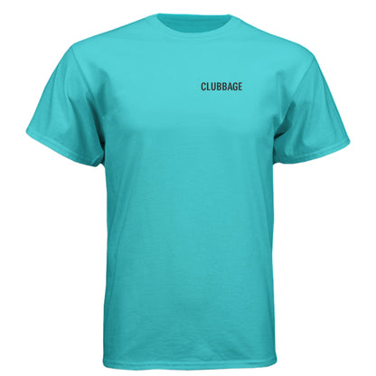 Golf & Sex Mature Golf Humor Shirt – Soft Tri-Blend Tee - Clubbage - Tahiti Blue Front