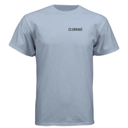 Golf & Sex Mature Golf Humor Shirt – Soft Tri-Blend Tee - Clubbage - Vintage Stonewash Denim Front