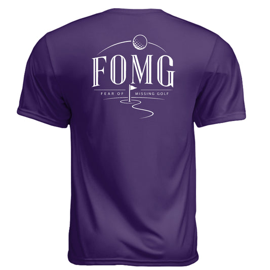 Fear of Missing Golf Funny Golf Shirt – Moisture-Wicking Tee - Clubbage - Purple Back